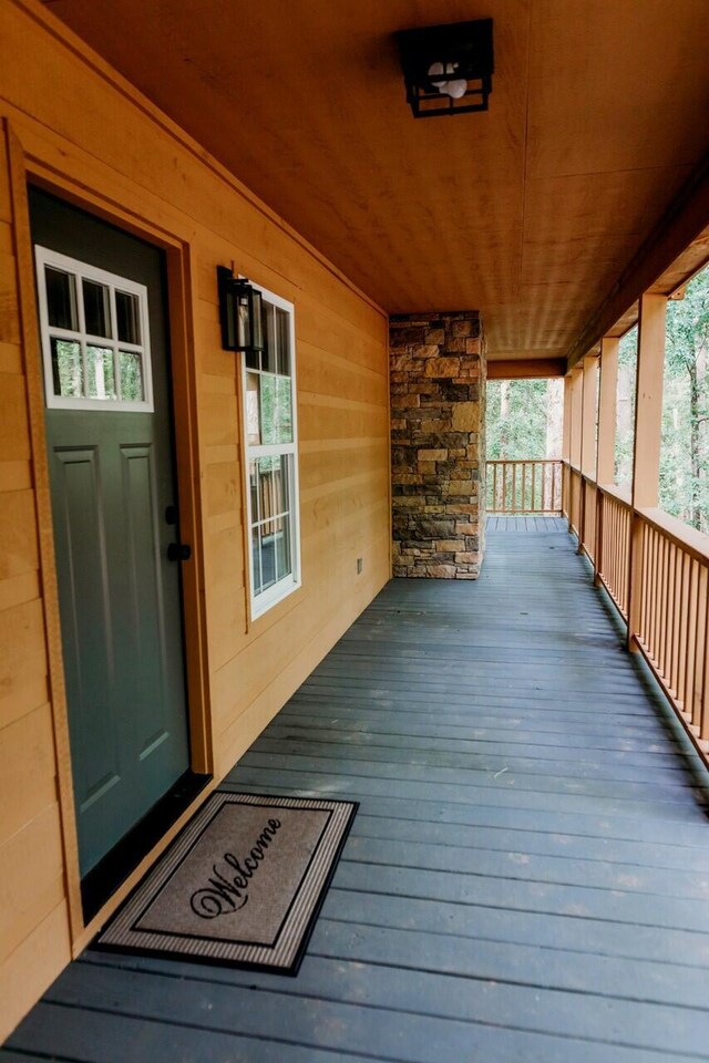 8643 Underwood Rd, Mitchell, GA 30820 - wooden terrace featuring a porch