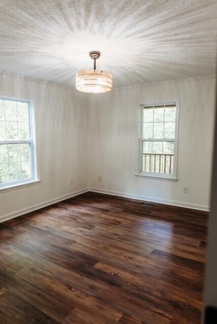 8643 Underwood Rd, Mitchell, GA 30820 - spare room featuring healthy amount of natural light, dark wood finished floors, and baseboards