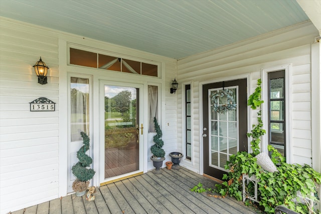 view of doorway to property