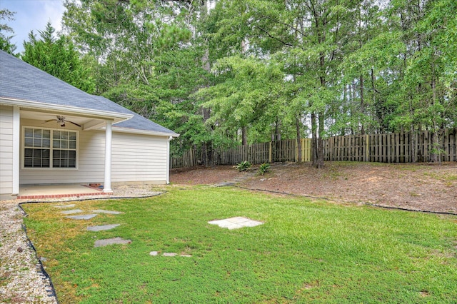 392 Sandleton Way, Evans, GA 30809 - view of yard featuring a ceiling fan and a patio