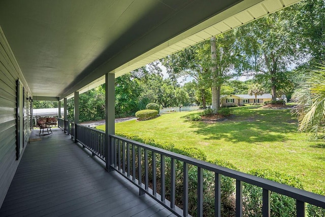 134 Robin Rd, Barnwell, SC 29812 - wooden porch featuring a lawn