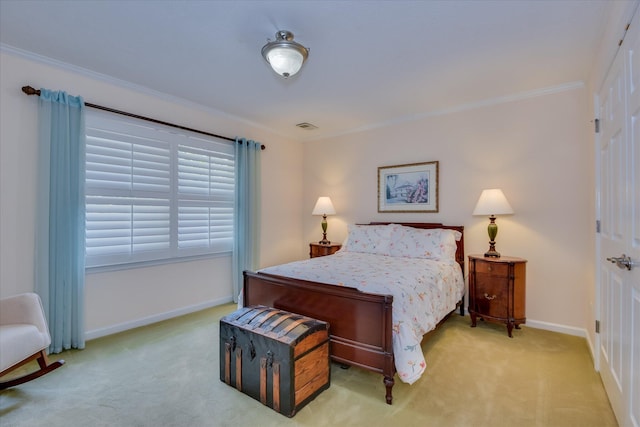 3501 Lonesome Pine Ct, Martinez, GA 30907 - bedroom with light carpet, crown molding, baseboards, and a closet