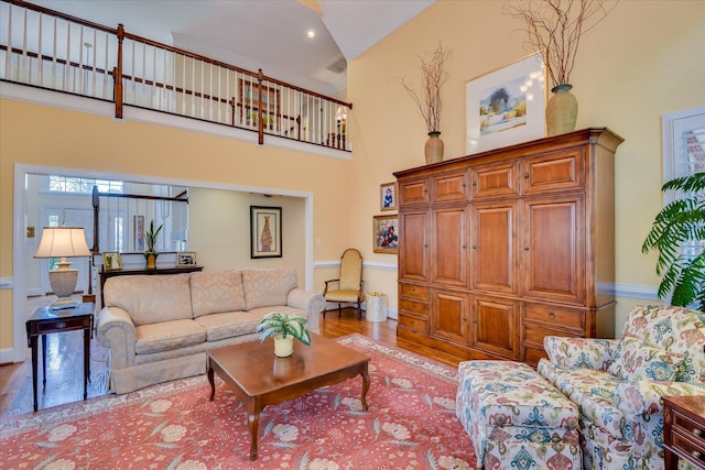 3501 Lonesome Pine Ct, Martinez, GA 30907 - living room with wood finished floors and high vaulted ceiling