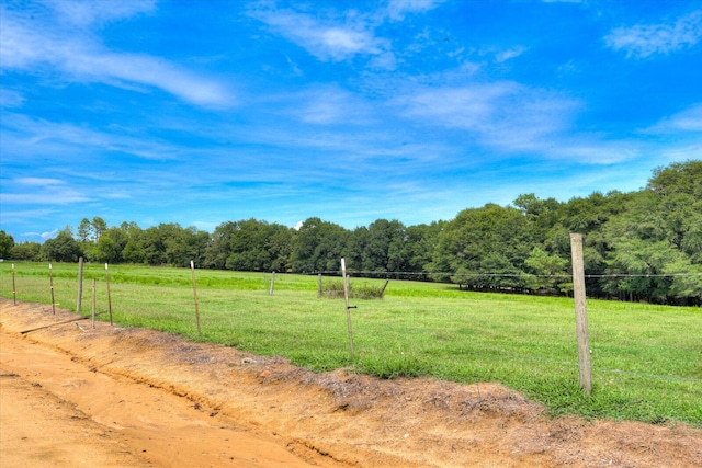 view of yard featuring a rural view