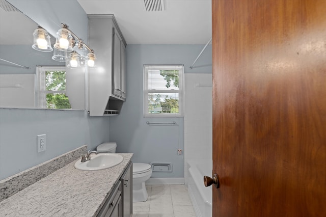 2203 Crestwood Dr, Augusta, GA 30904 - full bathroom with vanity, plenty of natural light, tub / shower combination, and marble finish floors