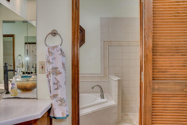 710 Somerset Way, Augusta, GA 30909 - bathroom featuring a garden tub and vanity