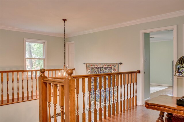 710 Somerset Way, Augusta, GA 30909 - hall with ornamental molding and wood finished floors