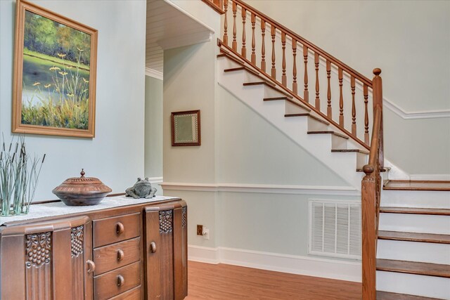 710 Somerset Way, Augusta, GA 30909 - staircase with wood finished floors and baseboards