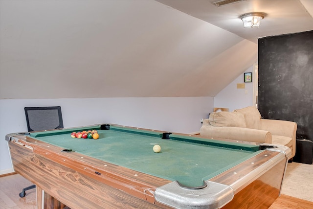 710 Somerset Way, Augusta, GA 30909 - game room with wood finished floors, lofted ceiling, and billiards