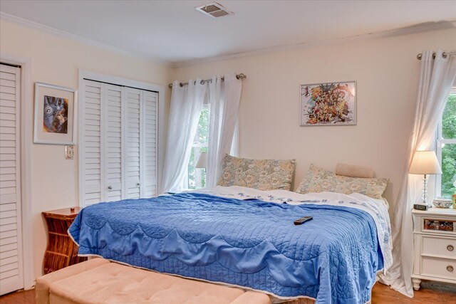 710 Somerset Way, Augusta, GA 30909 - bedroom featuring ornamental molding and wood finished floors