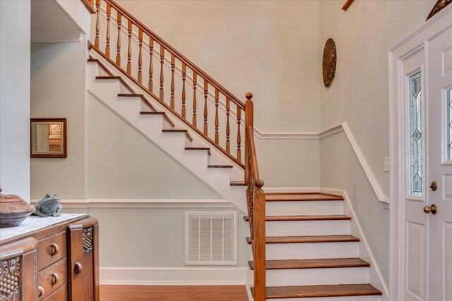 710 Somerset Way, Augusta, GA 30909 - staircase featuring wood finished floors and baseboards