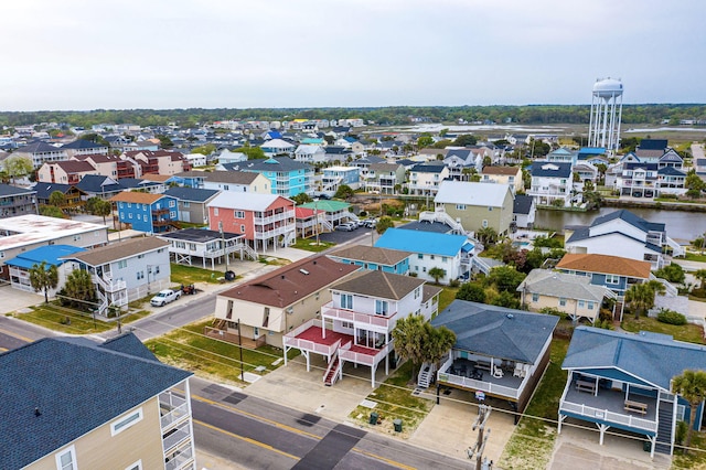 aerial view with a residential view