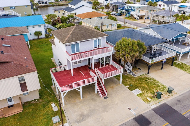 bird's eye view with a residential view