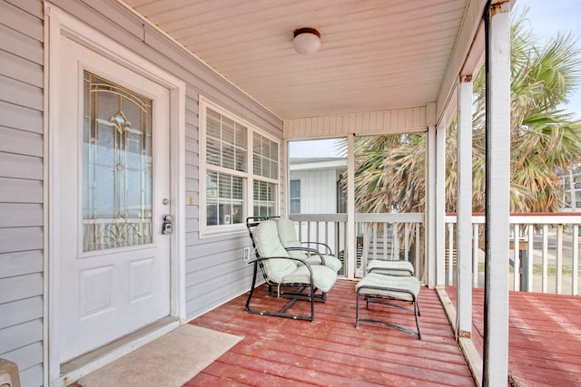 view of sunroom