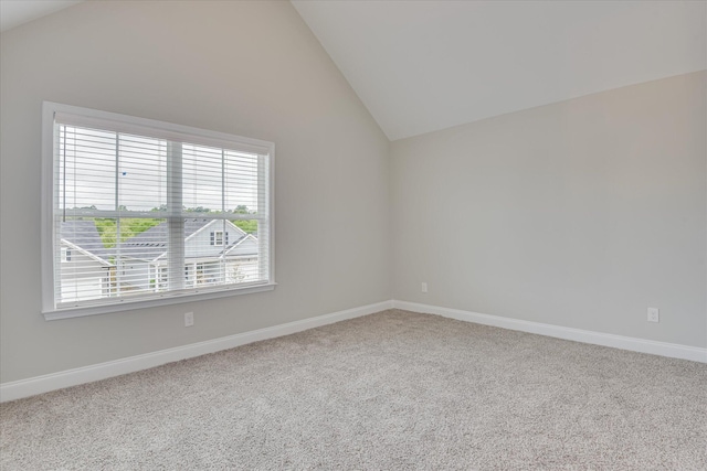 5265 Greyton Cir, North Augusta, SC 29860 - carpeted spare room featuring lofted ceiling and baseboards