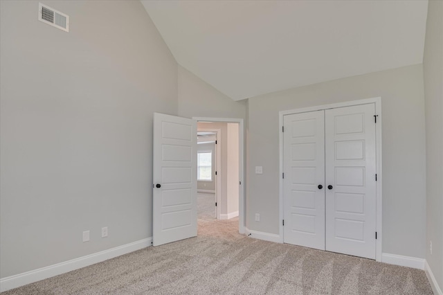 5265 Greyton Cir, North Augusta, SC 29860 - unfurnished bedroom featuring vaulted ceiling, carpet flooring, baseboards, and a closet