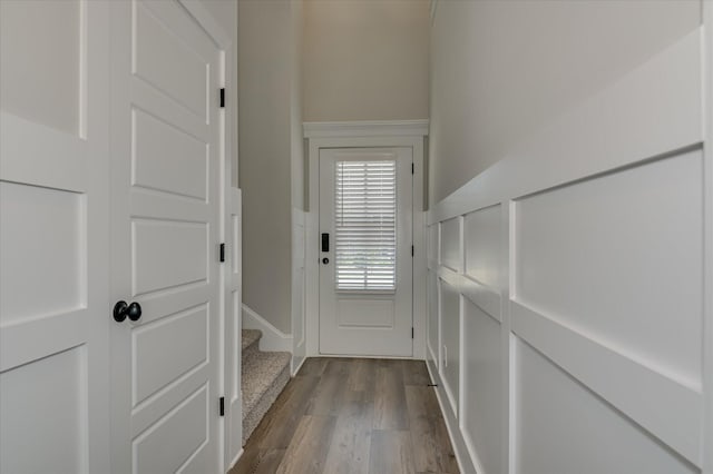 5265 Greyton Cir, North Augusta, SC 29860 - doorway to outside with dark wood-style flooring