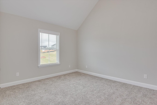 5265 Greyton Cir, North Augusta, SC 29860 - carpeted spare room featuring baseboards and lofted ceiling
