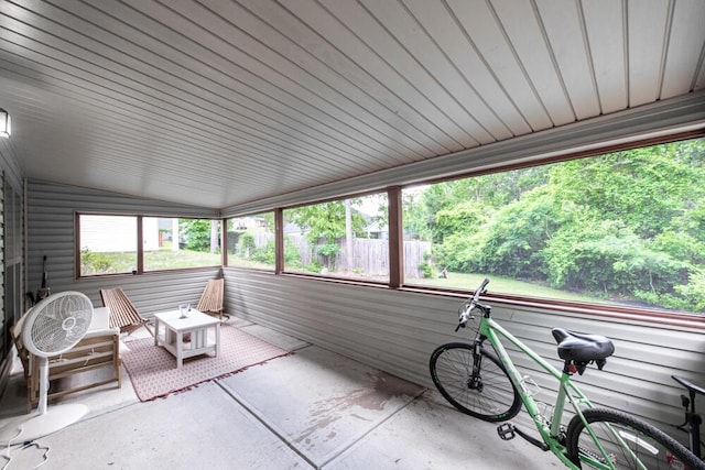 view of sunroom