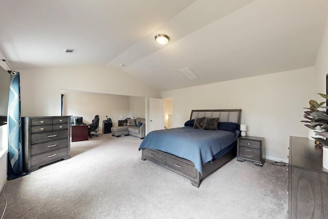 6134 High Top Ln, Aiken, SC 29801 - carpeted bedroom featuring lofted ceiling and an office area