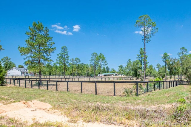 view of yard featuring a rural view