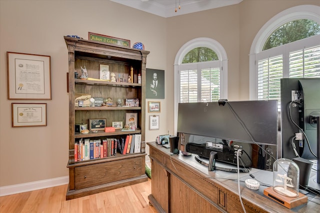 209 Apple Ln, Mccormick, SC 29835 - home office with light wood-style floors and baseboards