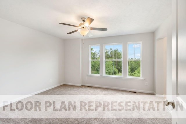 4017 Jane Ln Unit 11C, North Augusta, SC 29841 - spare room with light carpet and ceiling fan