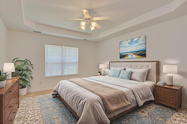 1008 Storey Mill Ct, Hephzibah, GA 30815 - bedroom with a raised ceiling and ceiling fan