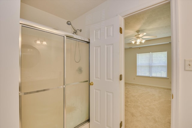 1008 Storey Mill Ct, Hephzibah, GA 30815 - full bath featuring an enclosed shower and a ceiling fan