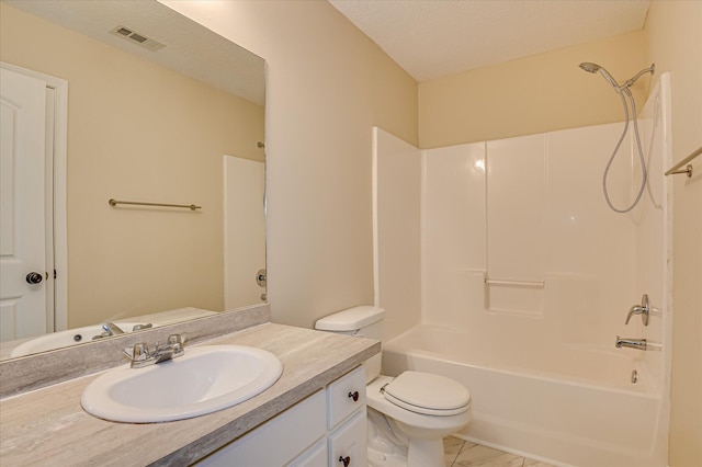 2030 Lake Forest Dr, Grovetown, GA 30813 - bathroom featuring vanity, washtub / shower combination, and marble look tile flooring