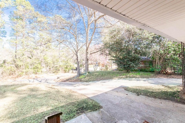 view of yard featuring a patio