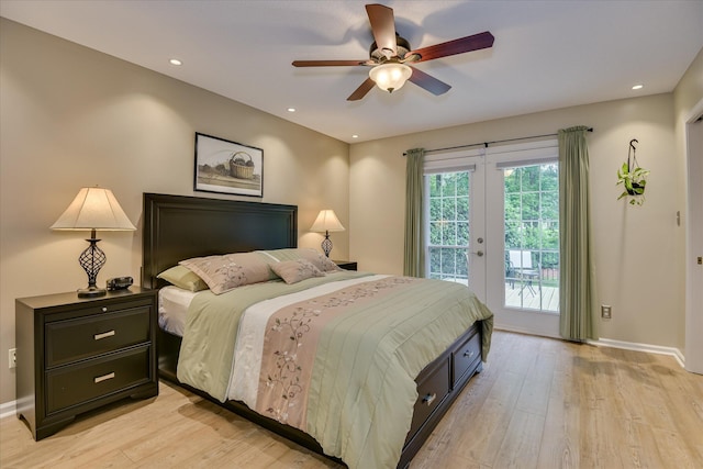 138 Evergreen Ln, Mccormick, SC 29835 - bedroom with access to exterior, light wood finished floors, baseboards, and recessed lighting