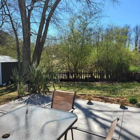 view of patio / terrace featuring fence