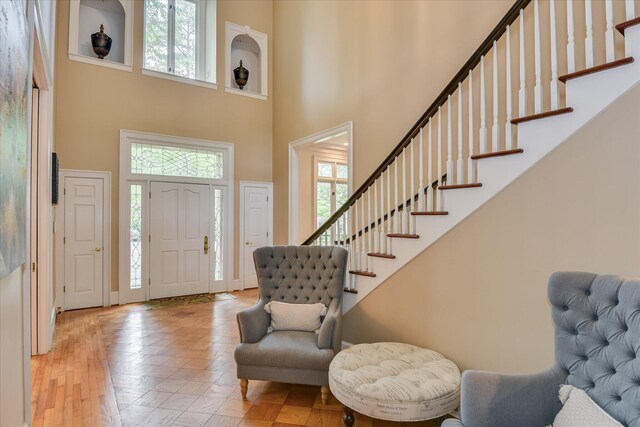 8 Tall Pine Ct, Augusta, GA 30909 - entrance foyer featuring a high ceiling, healthy amount of natural light, and stairs