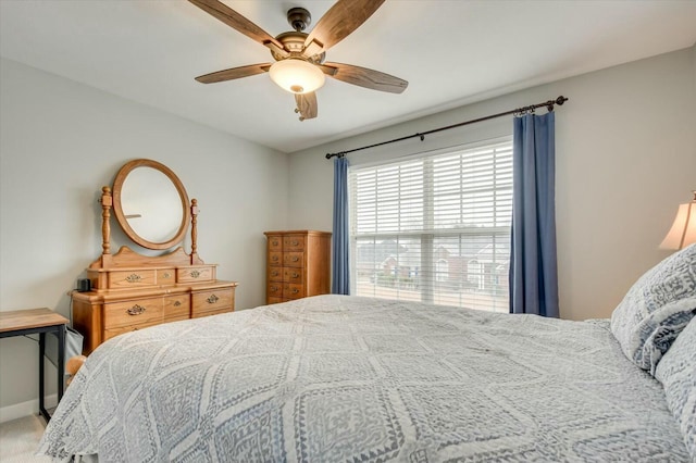 bedroom with ceiling fan