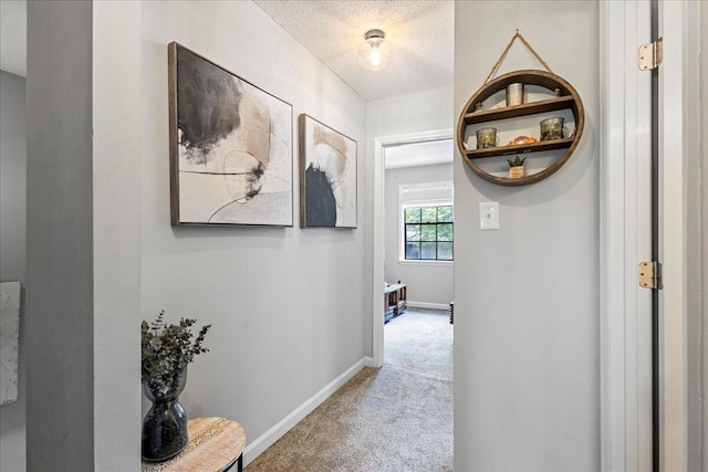 2920 Arrowhead Dr, Augusta, GA 30909 - corridor with carpet, baseboards, and a textured ceiling