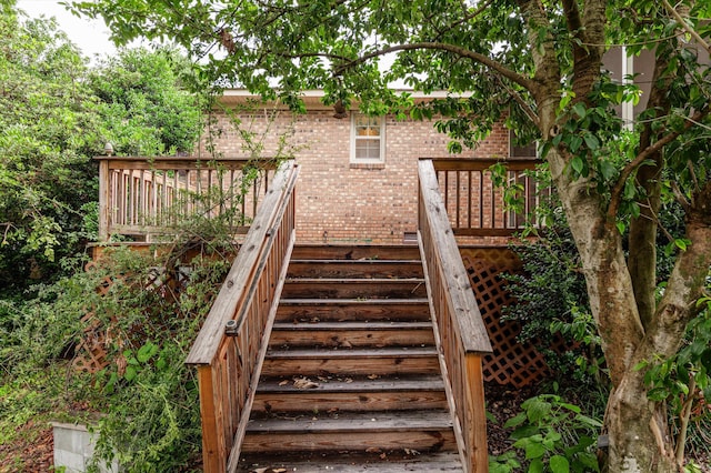 4558 Glenda Ln, Evans, GA 30809 - wooden terrace with stairs