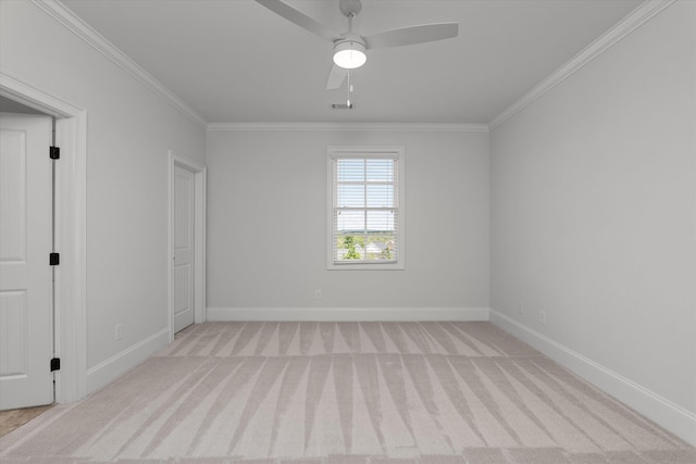 5099 Grande Park, Evans, GA 30809 - empty room with crown molding, light colored carpet, baseboards, and ceiling fan