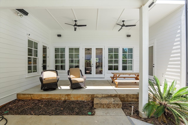 5099 Grande Park, Evans, GA 30809 - view of patio / terrace featuring french doors and ceiling fan