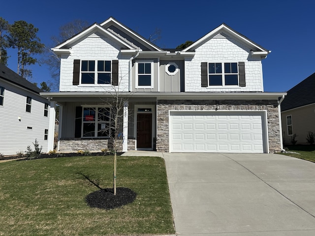 5051 Anna Way Unit Fb23, North Augusta, SC 29841 - view of front of property featuring a garage, a porch, and a front yard