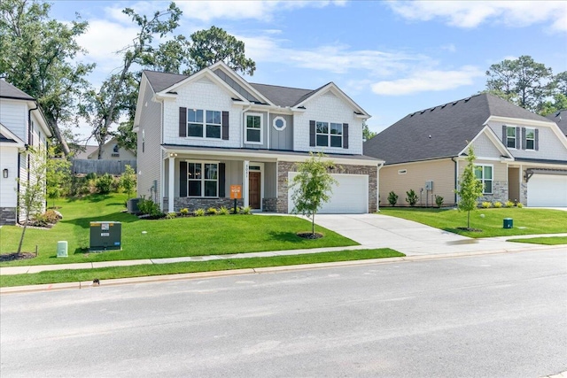 5051 Anna Way Unit Fb23, North Augusta, SC 29841 - craftsman inspired home with stone siding, driveway, a garage, and a front yard