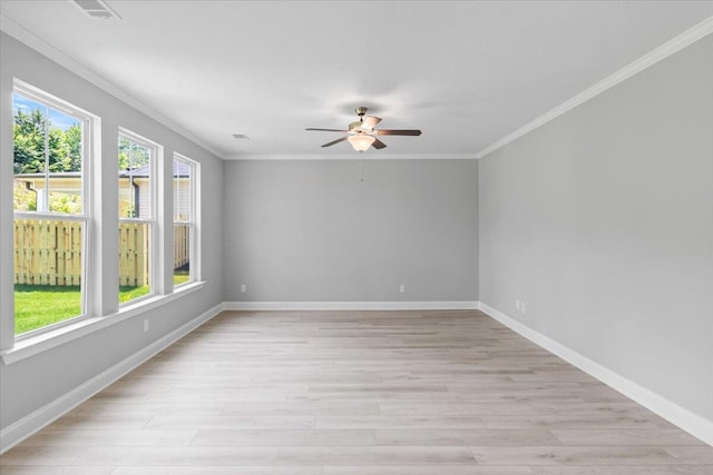 5051 Anna Way Unit Fb23, North Augusta, SC 29841 - empty room with ceiling fan, ornamental molding, and light wood finished floors
