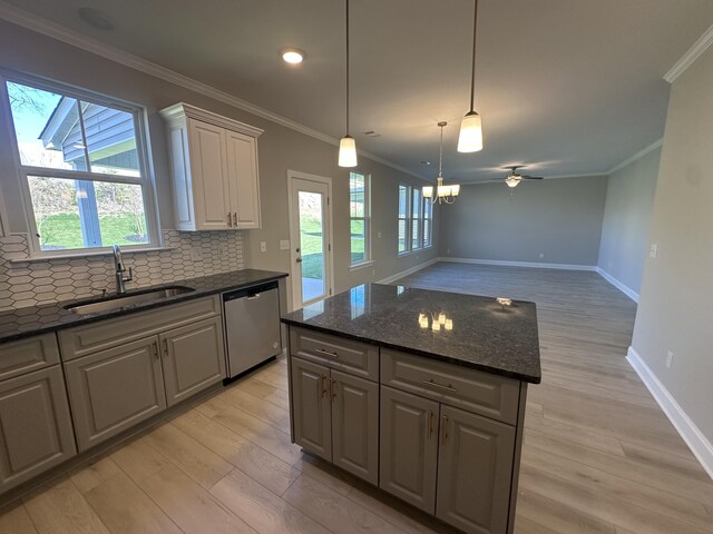 5051 Anna Way Unit Fb23, North Augusta, SC 29841 - staircase featuring crown molding, hardwood / wood-style floors, and ceiling fan