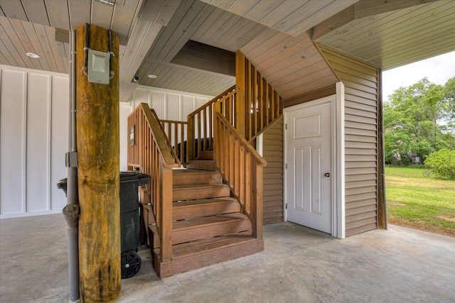 view of staircase