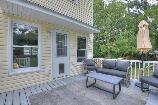 32 Creekside Dr, Aiken, SC 29803 - wooden deck featuring an outdoor living space