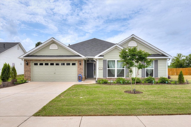 4932 Fairmont Dr, Graniteville, SC 29829 - single story home featuring a garage, a front lawn, fence, brick siding, and concrete driveway