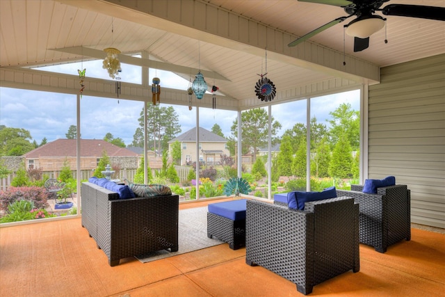 4932 Fairmont Dr, Graniteville, SC 29829 - exterior space featuring an outdoor living space, ceiling fan, and a residential view