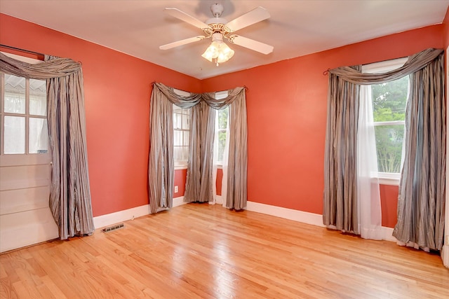 2336 Redwood Dr, Augusta, GA 30904 - unfurnished room featuring light wood-type flooring, a ceiling fan, and baseboards