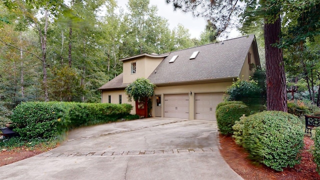 view of front property with a garage