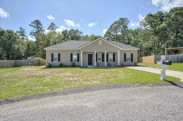 4921 Mossycup Ct, Hephzibah, GA 30815 - ranch-style house with a porch and roof with shingles
